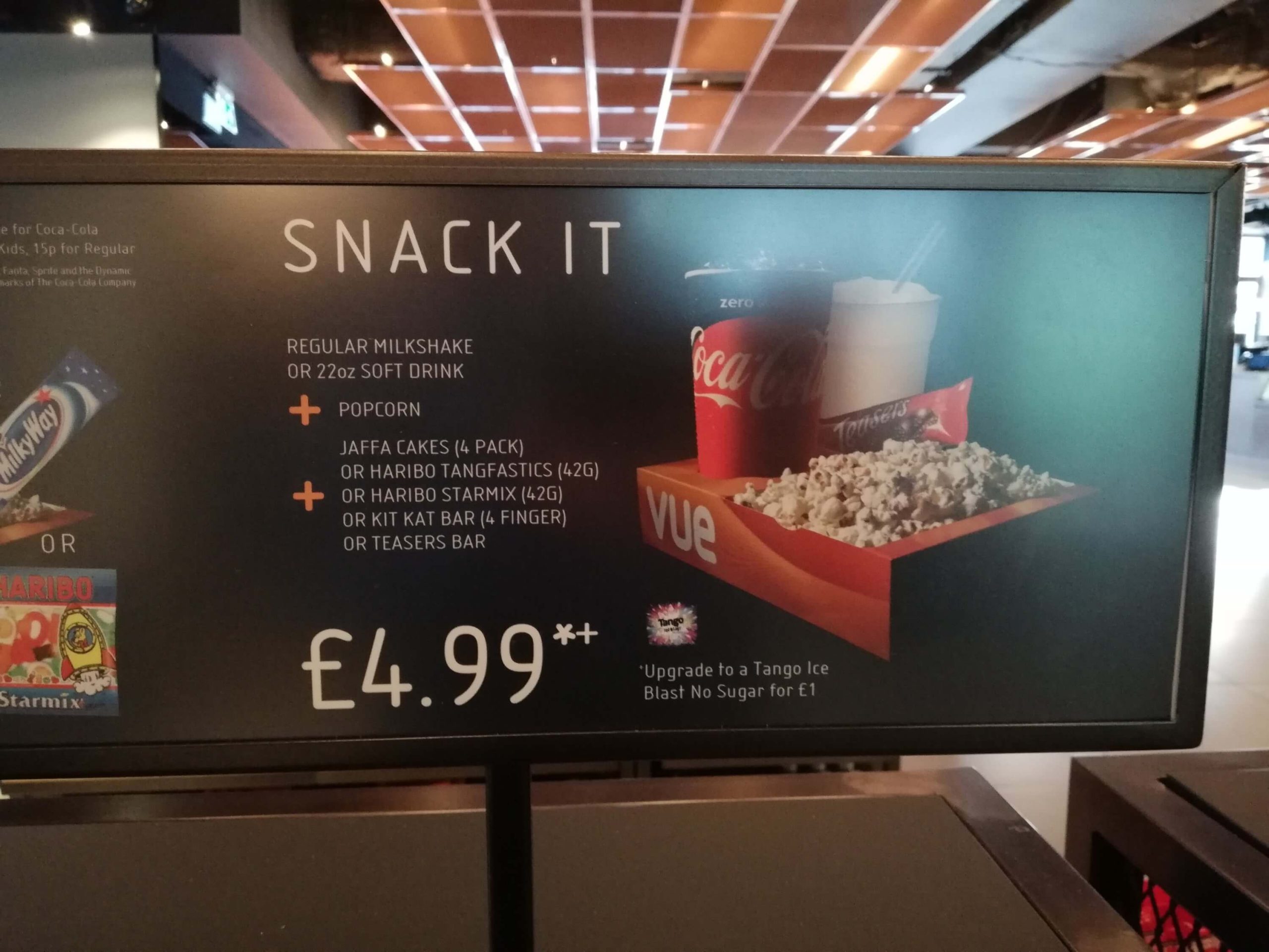 Vue Food &amp; Popcorn Prices in 2022 