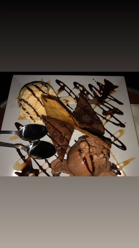 Cinnamon Sticks With Ice Cream And Brownies