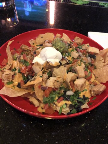 Nachos Grande With Extra Chicken At Movie Tavern