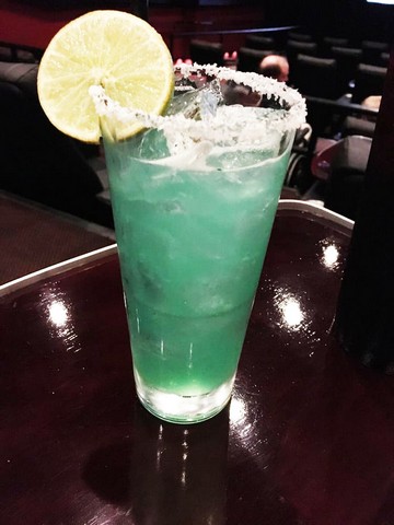 The Blue Thing Cocktail On The Movie Tavern Menu
